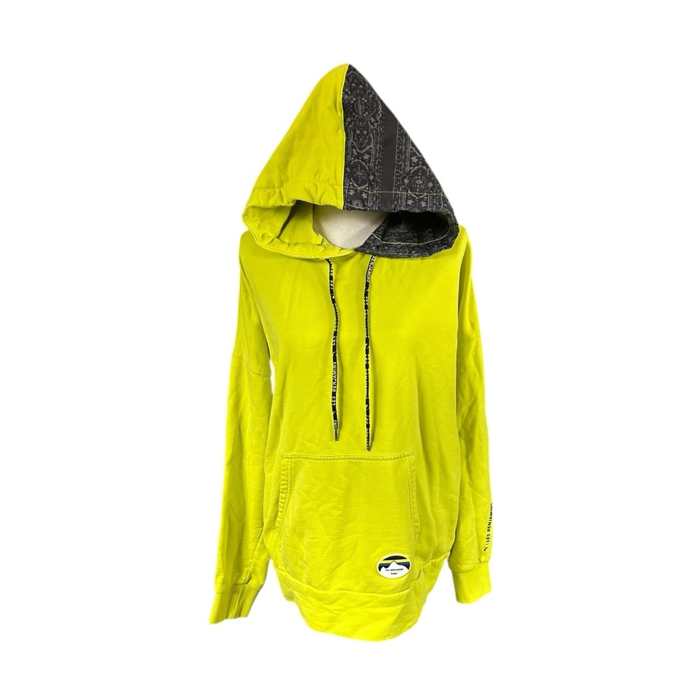 PUMA X LES BENJAMINS Nrgy Yellow Hoodie Sweatshirt Urban Streetwear Neon Large